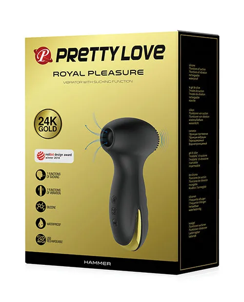 Pretty Love Vibrators Pretty Love Hammer Sucking Vibrating Black Gold