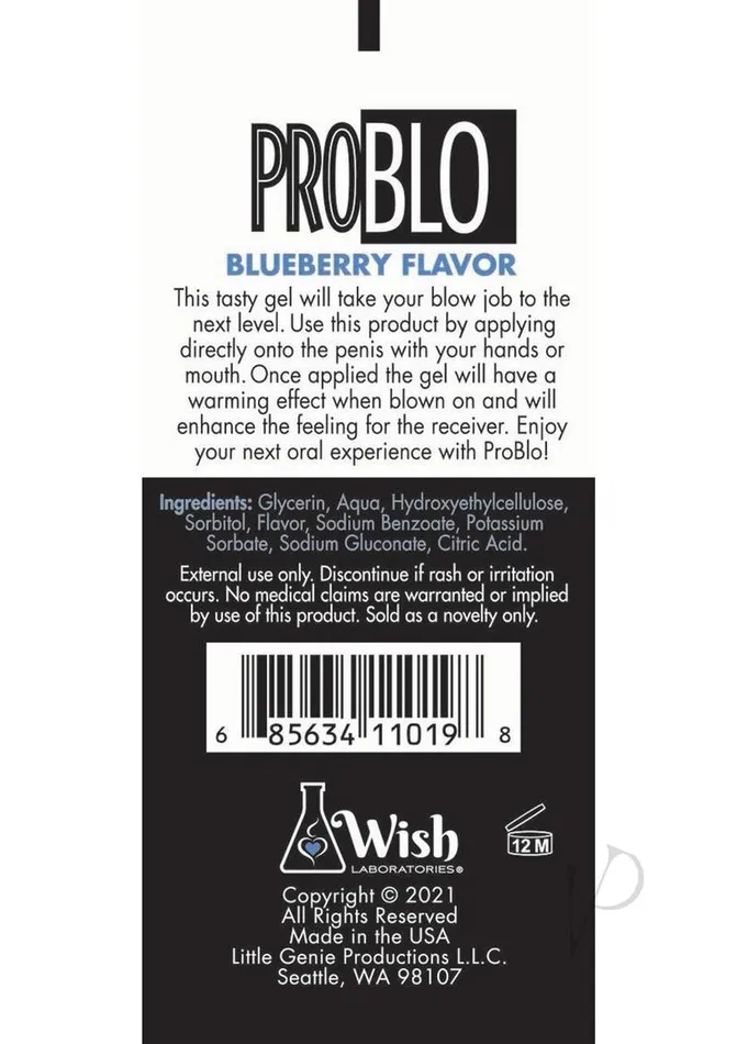 Problo Enhancers ProBlo Oral Pleasure Flavored Gel 15oz Blueberry Problo Enhancers ProBlo Oral Pleasure Flavored Gel 15oz Blueberry