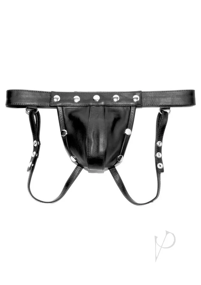 Prowler Red Restraints Prowler RED Leather Harness Jock Medium Black