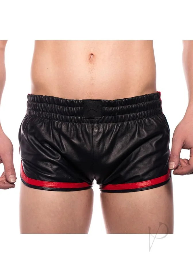 Prowler Red Restraints Prowler RED Leather Sport Shorts XSmall BlackRed