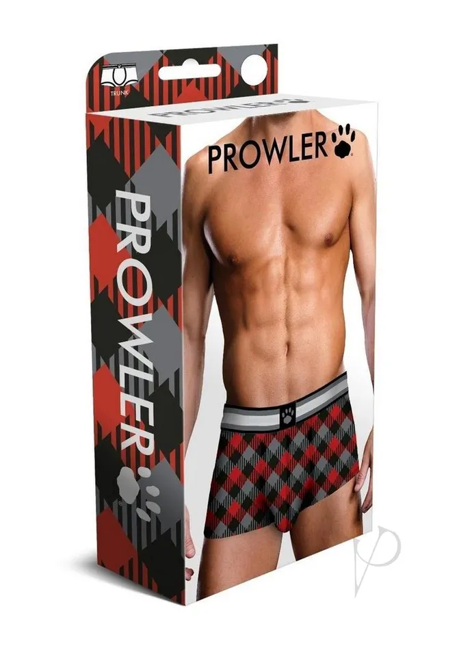 Prowler Tartan 1 Trunk Large BlackRed Prowler Anal