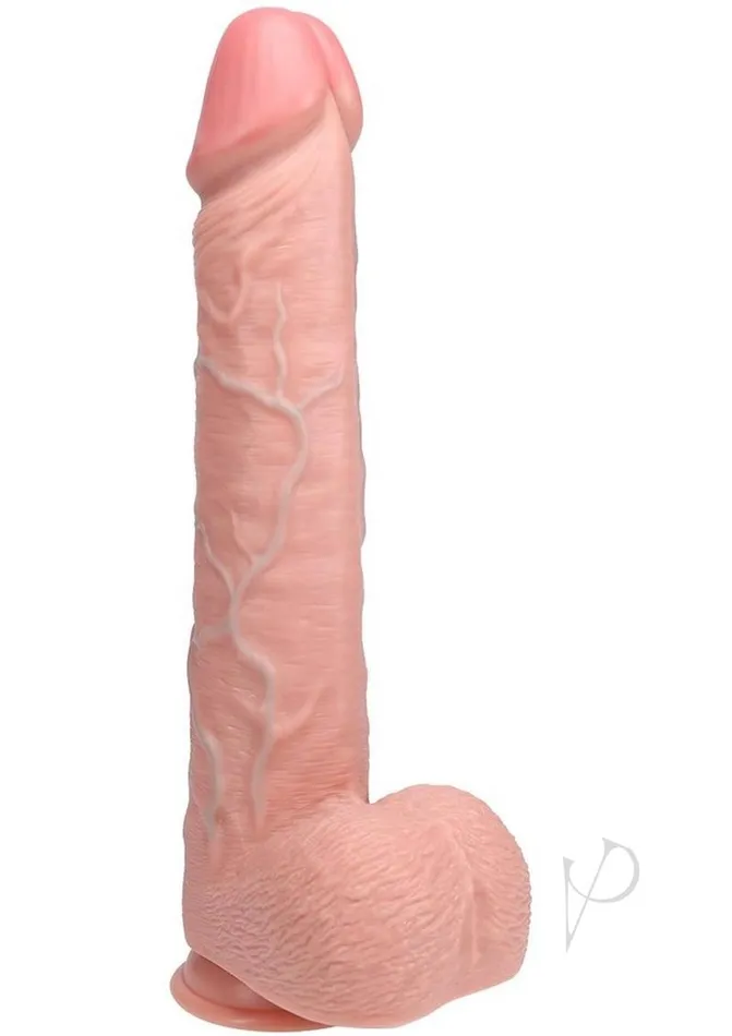 RealRock Ultra Realistic Skin Extra Large Straight Dildo with Balls and Suction Cup 15in Vanilla Real Rock Female Sex Toys RealRock Ultra Realistic Skin Extra Large Straight Dildo with Balls and Suction Cup 15in Vanilla Real Rock Female Sex Toys