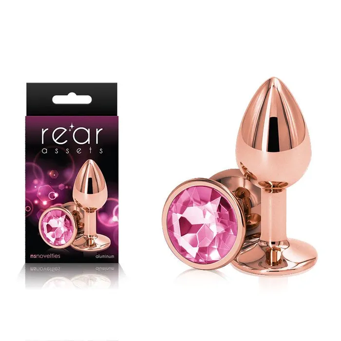 Rear Assets Rose Gold Pink Small Butt Plug NS Novelties Anal