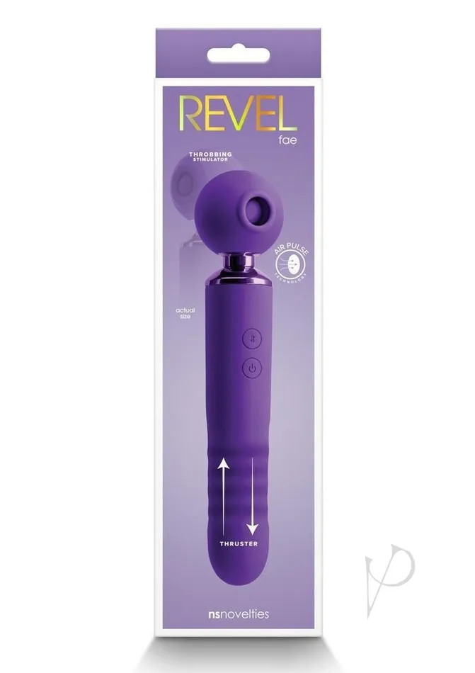 Revel Female Sex Toys Revel Fae Rechargeable Silicone Vibrator with Clitoral Stimulator Purple Revel Female Sex Toys Revel Fae Rechargeable Silicone Vibrator with Clitoral Stimulator Purple