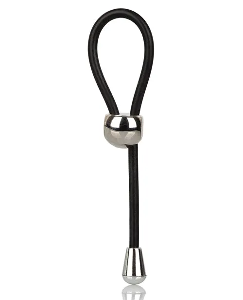 Rings Anal EZ Cinch Silicone Lasso Adjustable Cock Tie Black