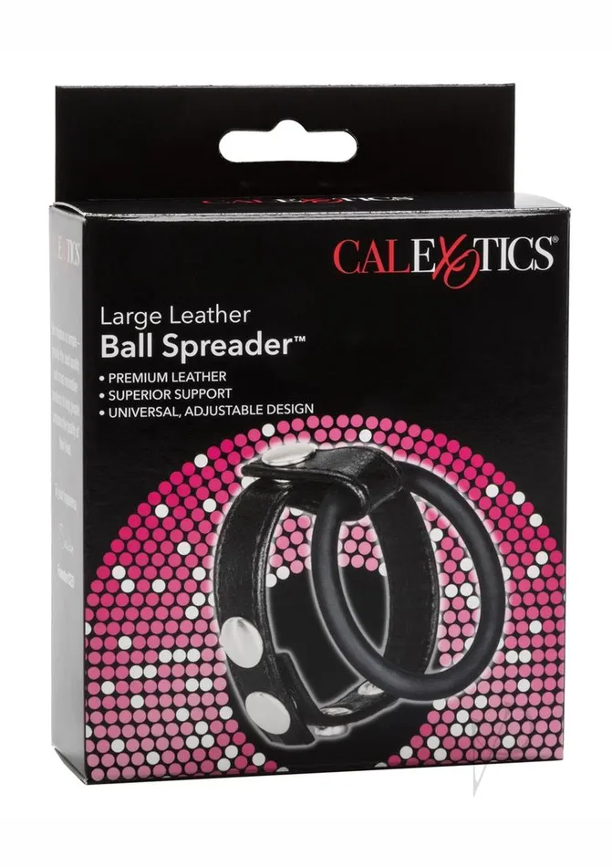 Rings Male Sex Toys Leather Ball Spreader Cock Ring Large Black