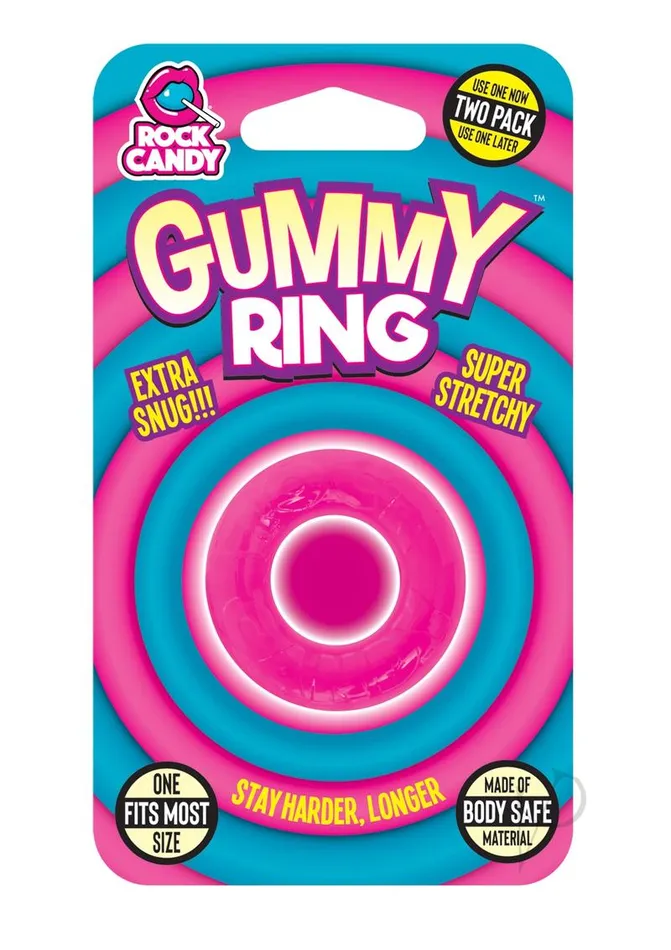 Rock Candy Toys Male Sex Toys Gummy Cock Ring Pink