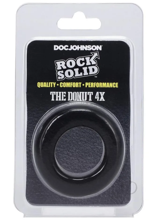Rock Solid The Donut 4X Cock Ring Black Rock Solid Male Sex Toys