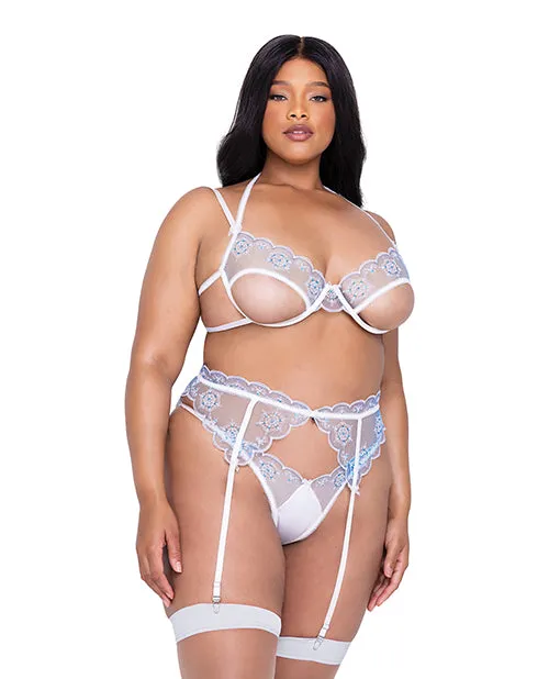 Roma Confidential Holiday Snow Queen Metallic Snowflake Embroidered Bra High Waisted Thong BlueWhite 2X Vibrators Roma Confidential Holiday Snow Queen Metallic Snowflake Embroidered Bra High Waisted Thong BlueWhite 2X Vibrators