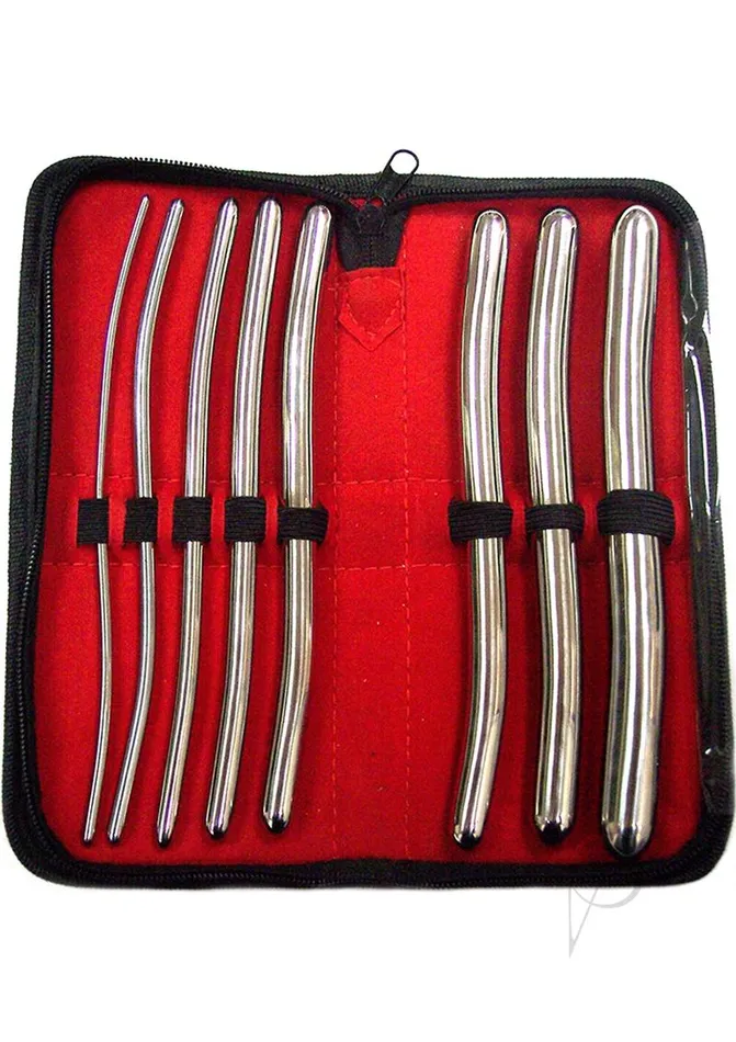 Rouge Hegar Urethral Dilator Stainless Steel Set 8 Piece Set Silver Rouge Male Sex Toys Rouge Hegar Urethral Dilator Stainless Steel Set 8 Piece Set Silver Rouge Male Sex Toys