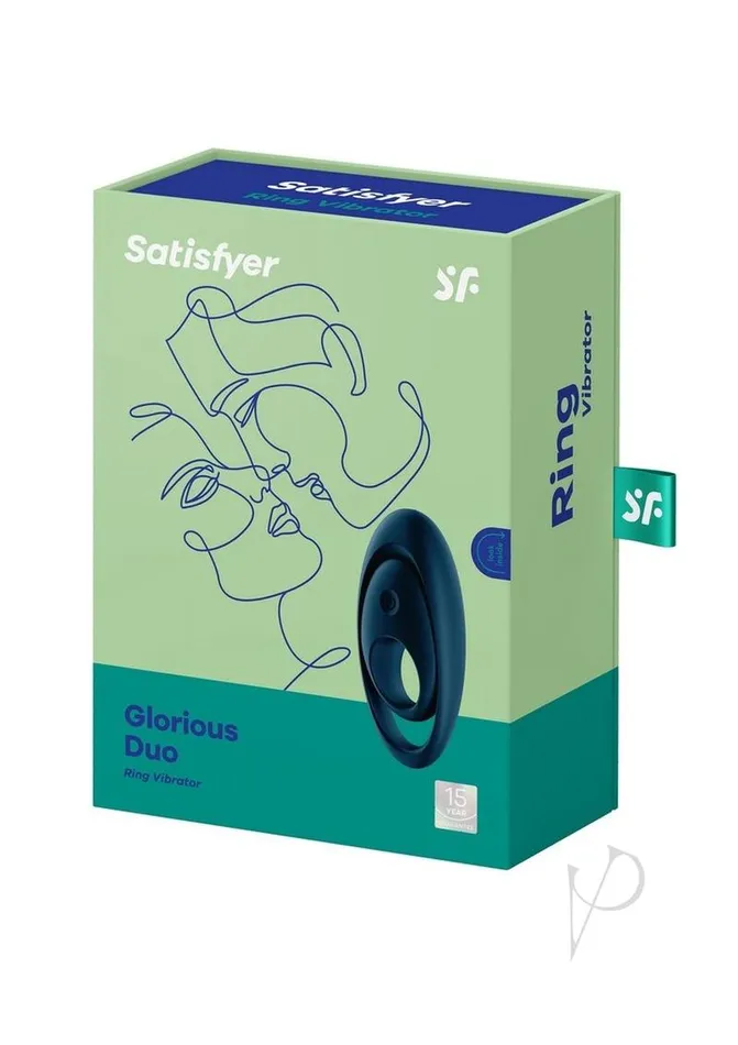 Satisfyer Glorious Duo Silicone Vibrating Cock and Ball Ring Blue Satisfyer Couples Satisfyer Glorious Duo Silicone Vibrating Cock and Ball Ring Blue Satisfyer Couples