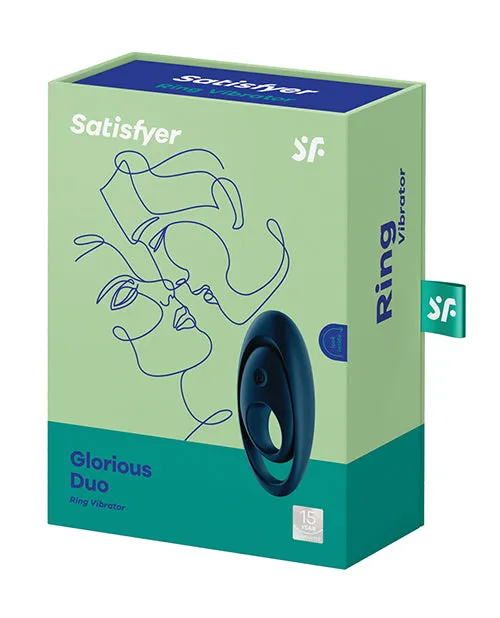 Satisfyer Glorious Duo Silicone Vibrating Cock and Ball Ring Blue Satisfyer Couples Satisfyer Glorious Duo Silicone Vibrating Cock and Ball Ring Blue Satisfyer Couples