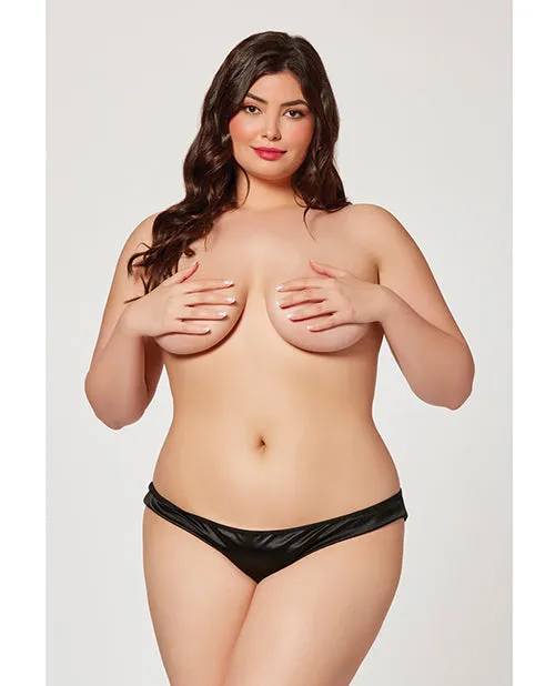 Seven Til Midnight Female Sex Toys Holiday Stretch Satin Panty wRhineston