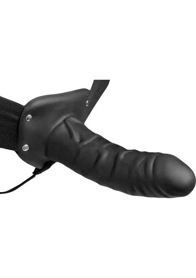 Size Matters Erection Assist Silicone Hollow Strap On Black Size Matters Female Sex Toys