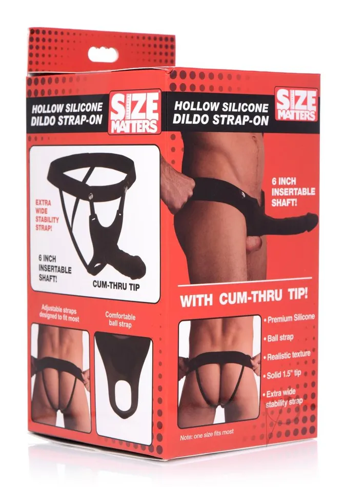 Size Matters Hollow Silicone Dildo StrapOn Black Size Matters Female Sex Toys Size Matters Hollow Silicone Dildo StrapOn Black Size Matters Female Sex Toys