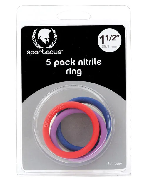 Spartacus Male Sex Toys Spartacus 15 Nitrile Cock Ring Set Asst Colors Pack of 5 Spartacus Male Sex Toys Spartacus 15 Nitrile Cock Ring Set Asst Colors Pack of 5