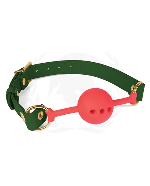 Spartacus Male Sex Toys Spartacus Silicone Ball Gag wGreen PU Straps 46 mm Spartacus Male Sex Toys Spartacus Silicone Ball Gag wGreen PU Straps 46 mm