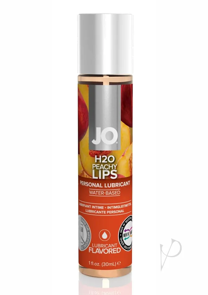 System Jo Lubricants JO H2O Water Based Flavored Lubricant Peachy Lips 1oz