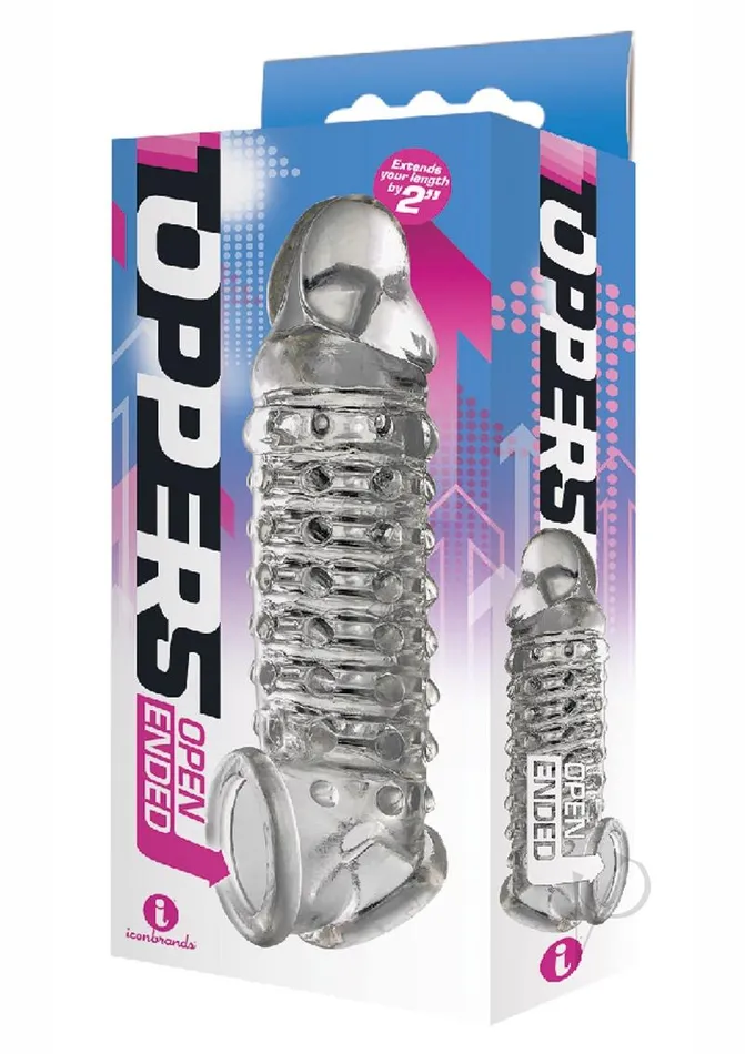 The 9s Toppers Open Ended Ribbed and Nubbed Penis Extender Clear The 9s Male Sex Toys The 9s Toppers Open Ended Ribbed and Nubbed Penis Extender Clear The 9s Male Sex Toys