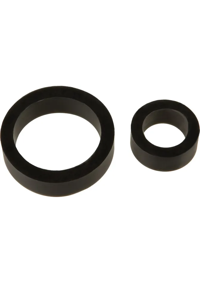 Titan Men Anal TitanMen Platimum Silicone Cock Rings 2 Piece Kit Black Titan Men Anal TitanMen Platimum Silicone Cock Rings 2 Piece Kit Black