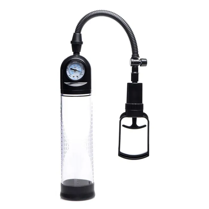 Trigger Penis Pump with Builtin Pressure Gauge Size Matters Male Sex Toys