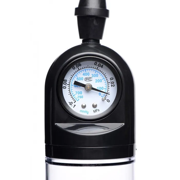 Trigger Penis Pump with Builtin Pressure Gauge Size Matters Male Sex Toys