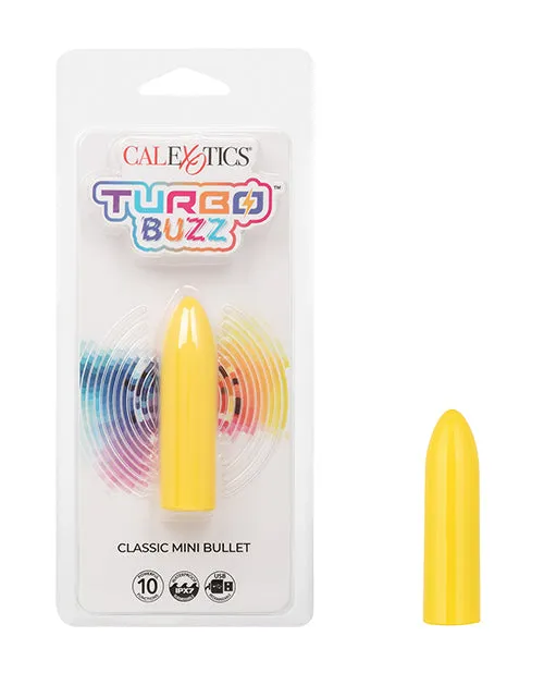 Turbo Buzz Classic Rechargeable Mini Bullet Yellow Turbo Buzz Female Sex Toys