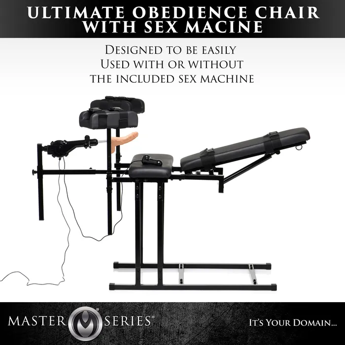 Ultimate Obedience Chair with Sex Machine Master Series Female Sex Toys