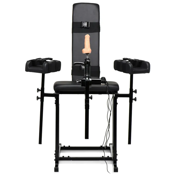 Ultimate Obedience Chair with Sex Machine Master Series Female Sex Toys