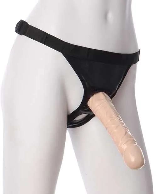 Vac U Lock Female Sex Toys VacULock Classic Dildo with Ultra Harness 8in Vanilla Vac U Lock Female Sex Toys VacULock Classic Dildo with Ultra Harness 8in Vanilla