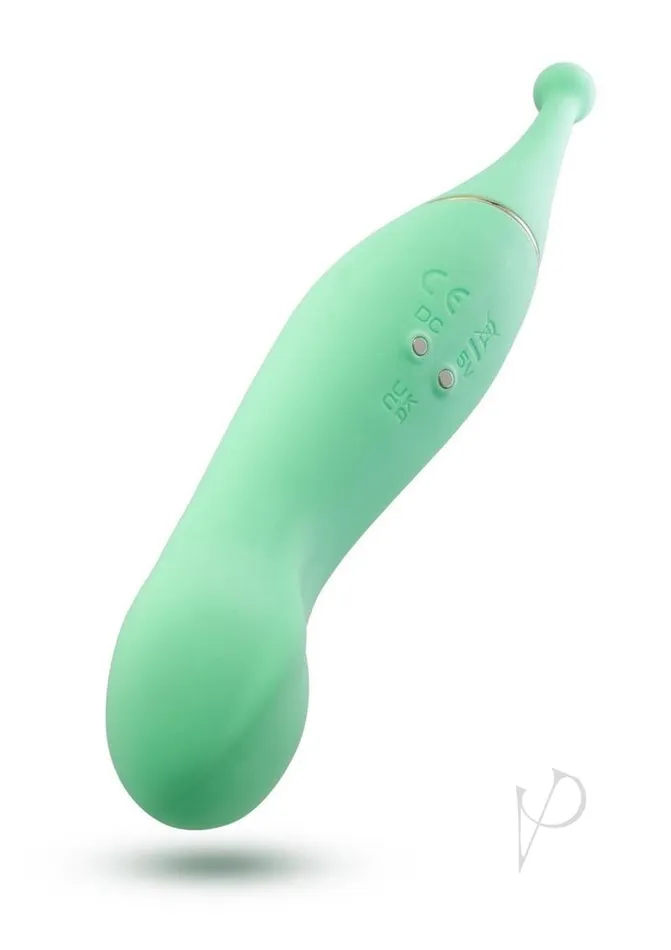 Vibrators Blush Blush Collection Stella Rechargeable Silicone Dual End Vibrator Green Vibrators Blush Blush Collection Stella Rechargeable Silicone Dual End Vibrator Green