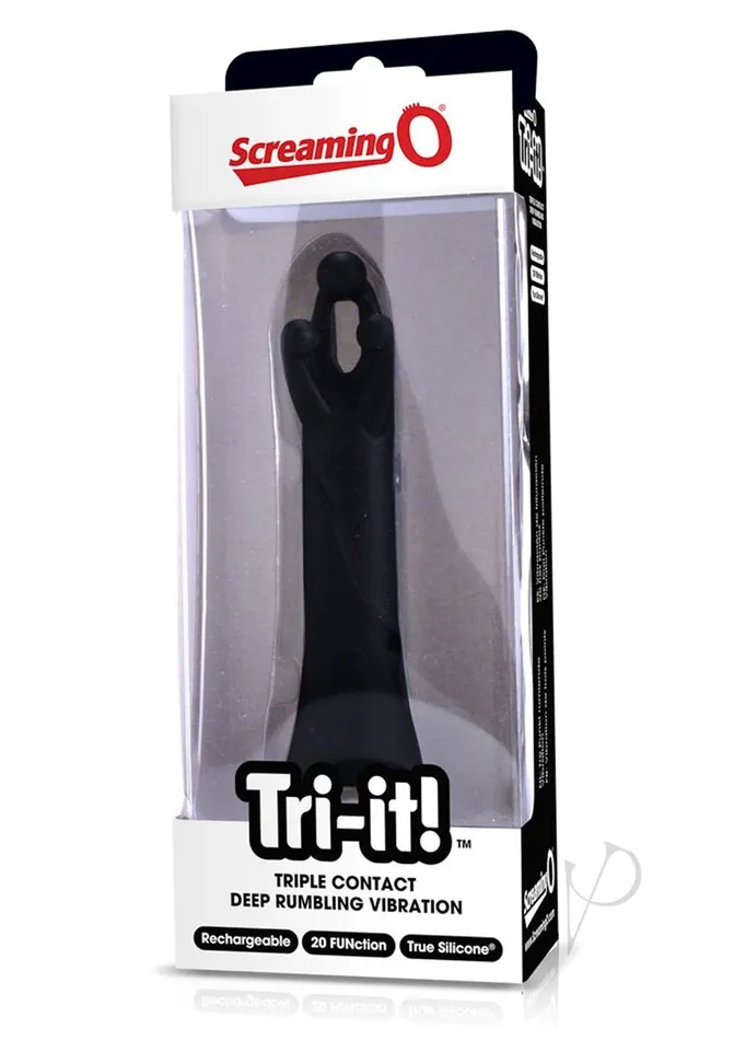 Vibrators Charged Tri It Silicone Rechargeable Vibrator Black