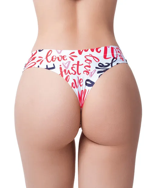 Vibrators Mememe Mememe Love Message Printed Thong LG