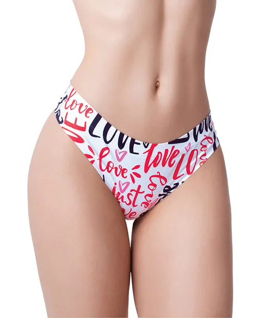 Vibrators Mememe Mememe Love Message Printed Thong LG Vibrators Mememe Mememe Love Message Printed Thong LG