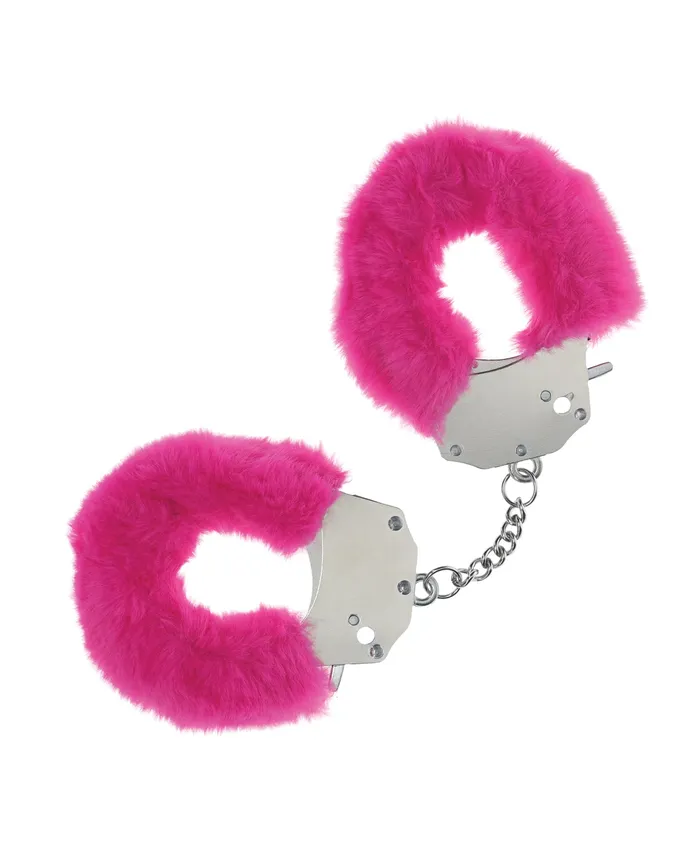 Vibrators Ouch HeavyDuty Fluffy Handcuffs Pink Ouch