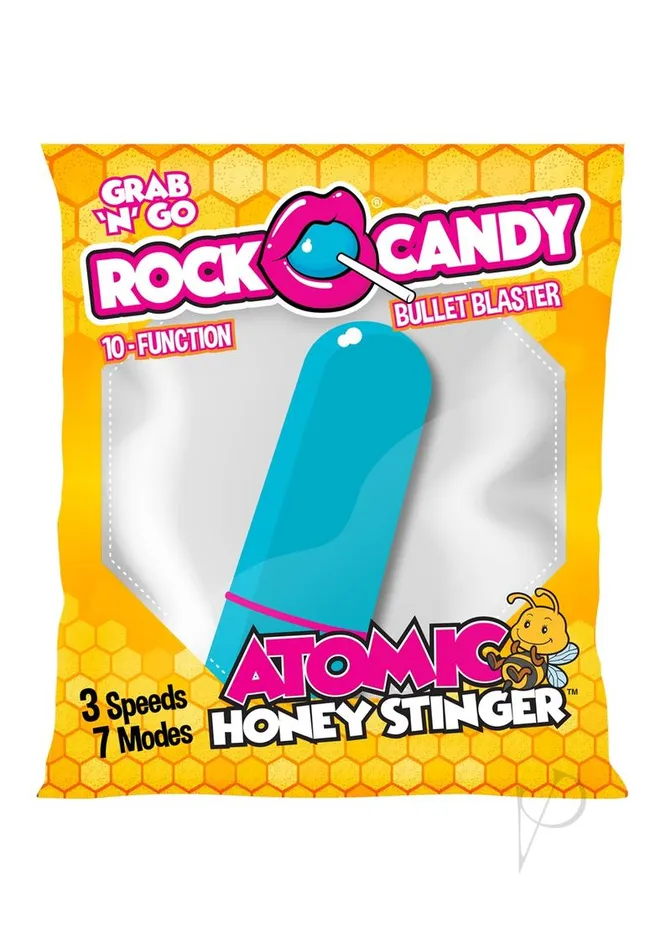 Vibrators Rock Candy Toys Rock Candy Atomic Honey Stinger Bullet Vibrator Blue Vibrators Rock Candy Toys Rock Candy Atomic Honey Stinger Bullet Vibrator Blue