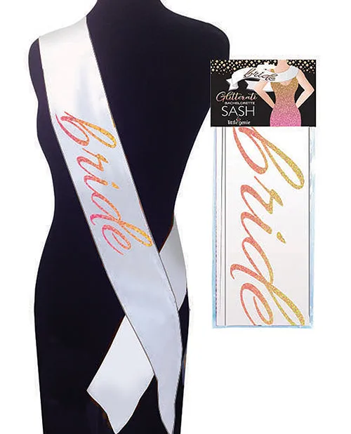 Vibrators Sashes And Wearables Glitterati Bride Sash WhiteRose Gold Vibrators Sashes And Wearables Glitterati Bride Sash WhiteRose Gold