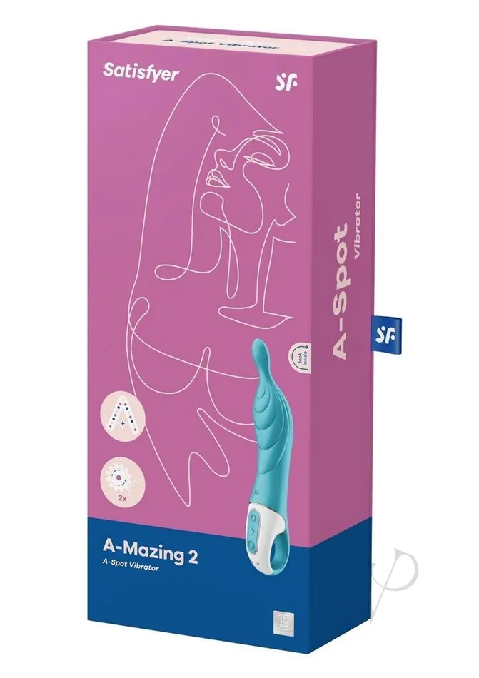 Vibrators Satisfyer Satisfyer AMazing 2 Silicone Vibrator Turquoise