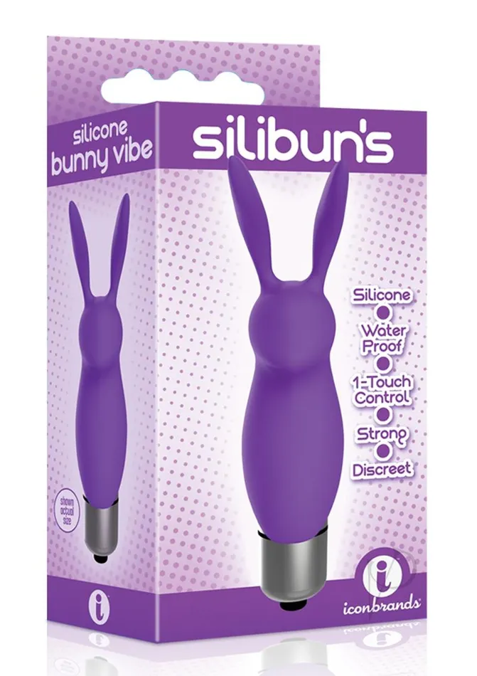 Vibrators The 9s Silibuns Silicone Bunny Bullet Purple The 9s