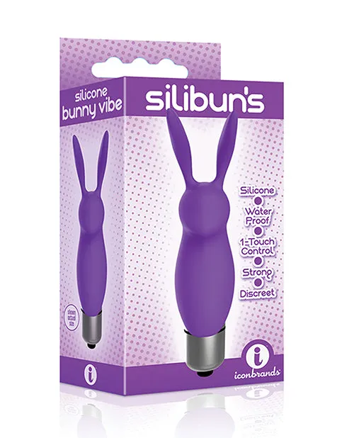 Vibrators The 9s Silibuns Silicone Bunny Bullet Purple The 9s