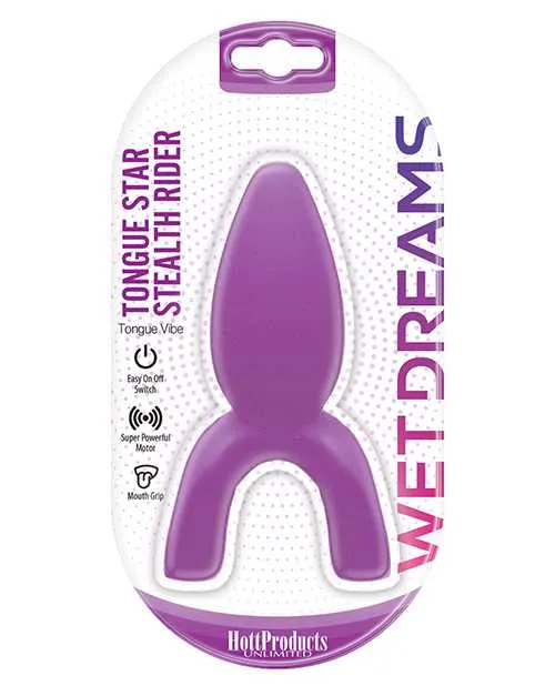 Vibrators Wet Dreams Wet Dreams Tongue Star Stealth Rider Vibe Purple