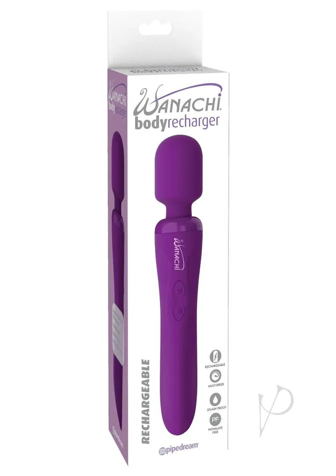 Wanachi Vibrators Wanachi Body Recharger Silicone Rechargeable Wand Purple Wanachi Vibrators Wanachi Body Recharger Silicone Rechargeable Wand Purple