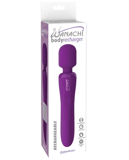 Wanachi Vibrators Wanachi Body Recharger Silicone Rechargeable Wand Purple