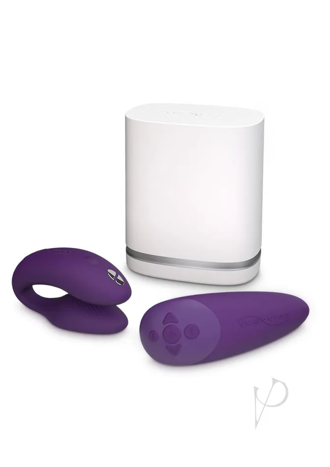 WeVibe Chorus Rechargeable Couples Vibrator with Squeeze Remote Control Purple We Vibe Female Sex Toys