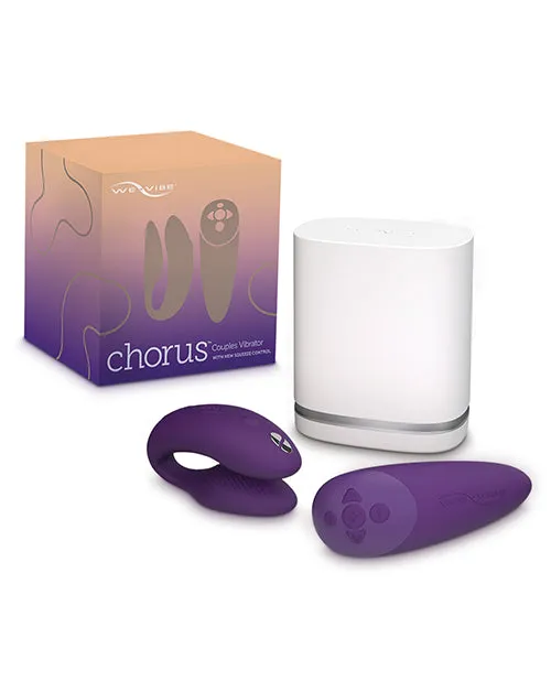 WeVibe Chorus Rechargeable Couples Vibrator with Squeeze Remote Control Purple We Vibe Female Sex Toys