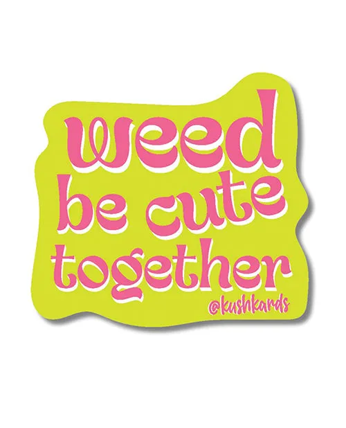 Weed Be Cute Sticker Pack of 3 Kush Kards Male Sex Toys