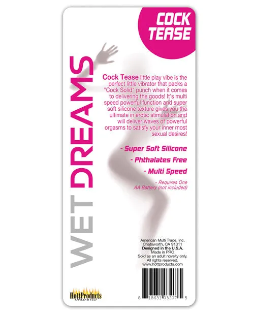 Wet Dreams Female Sex Toys Wet Dreams Cock Tease Mini Silicone Textured Vibrator Waterproof Magenta