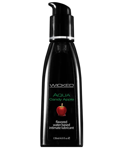 Wicked Aqua Lubricants Wicked Aqua Water Based Flavored Lubricant Candy Apple 4oz