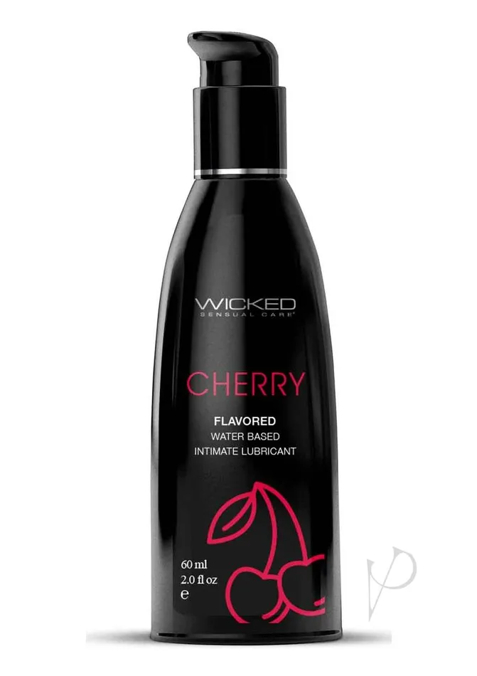 Wicked Aqua Lubricants Wicked Aqua Water Based Flavored Lubricant Cherry 2oz Wicked Aqua Lubricants Wicked Aqua Water Based Flavored Lubricant Cherry 2oz