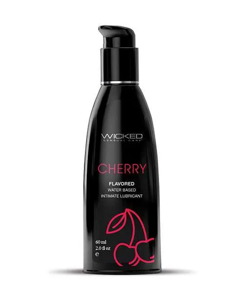 Wicked Aqua Lubricants Wicked Aqua Water Based Flavored Lubricant Cherry 2oz